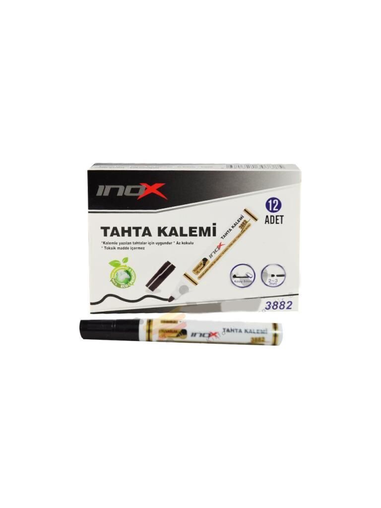 INOX BOARD MARKER SIYAH 12 LI (3882)