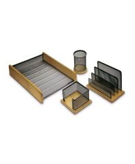 MAS METAL-AHSAP 4 LU OFIS SETI SIYAH (527)