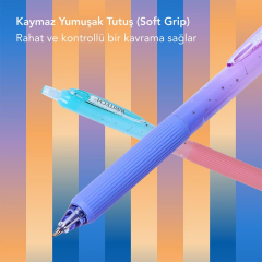 WRITECH SOFT GRIP NEBULA JEL KALEM SARI/MAVI W0163