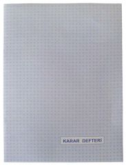 DILMAN KARAR DEFTERI KARTON KAPAK NUMARALI 40 YP