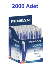 PENSAN TUKENMEZ KALEM BURO 1mm MAVI 2000LI KOLI