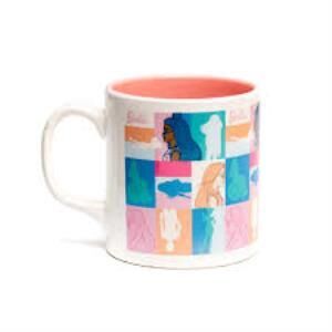 BARBIE MUG BARBIE KARE RESIMLI PEMBE/BEYAZ KUPA