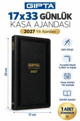 GIPTA 17x33 GUNLUK KASA AJANDASI (118-TCK)2027