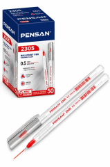 PENSAN TUKENMEZ KALEM 05mm KIRMIZI 50 LI KUTU(2305