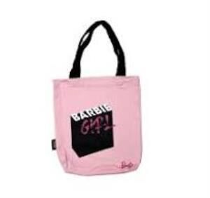 BARBIE GIRL BEZ CANTA GABARDIN PEMBE SIYAH ASKILI