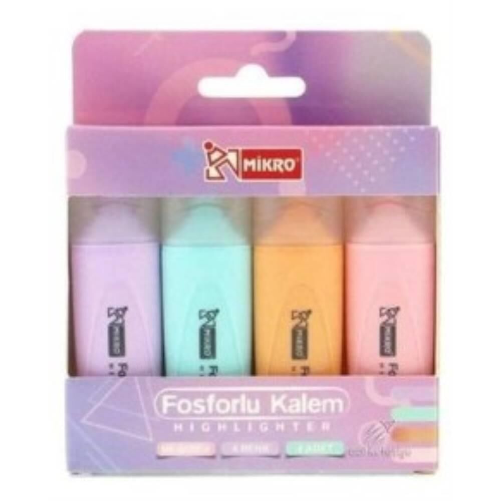 MIKRO ST. MK 604-4 LU RENKLI MINI FOSFORLU KALEM