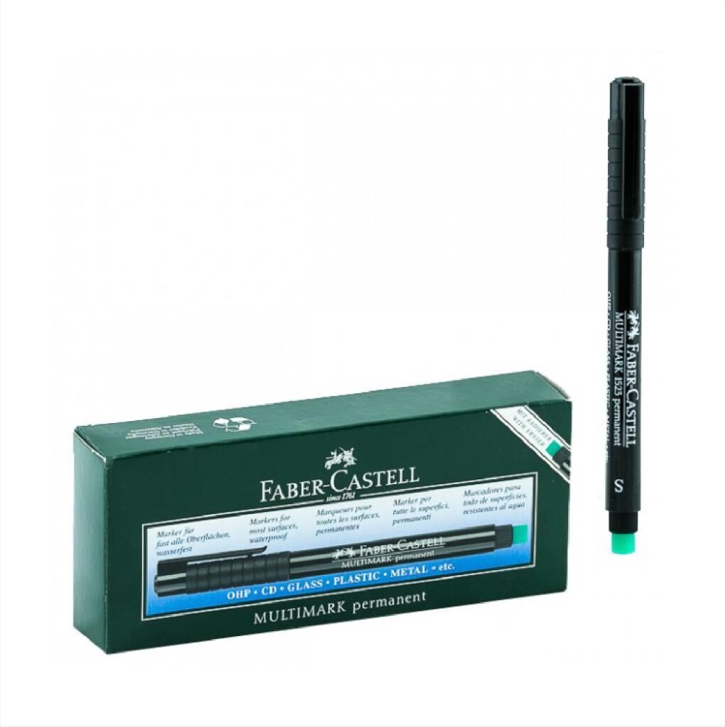 FABER PERMANENT ASETAT KALEMI S SIYAH 10 LU KUTU