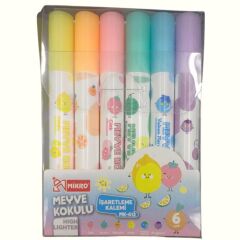 MIKRO MK-612-12 MEYVE KOKULU FOSFORLU KALEM 6 LI