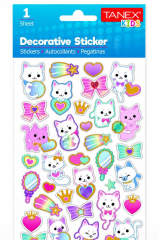 TANEX TNX-25076 PUFFY KEDI STICKER TEKLI