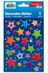 TANEX TNX-25012 PUFFY YILDIZ STICKER TEKLI