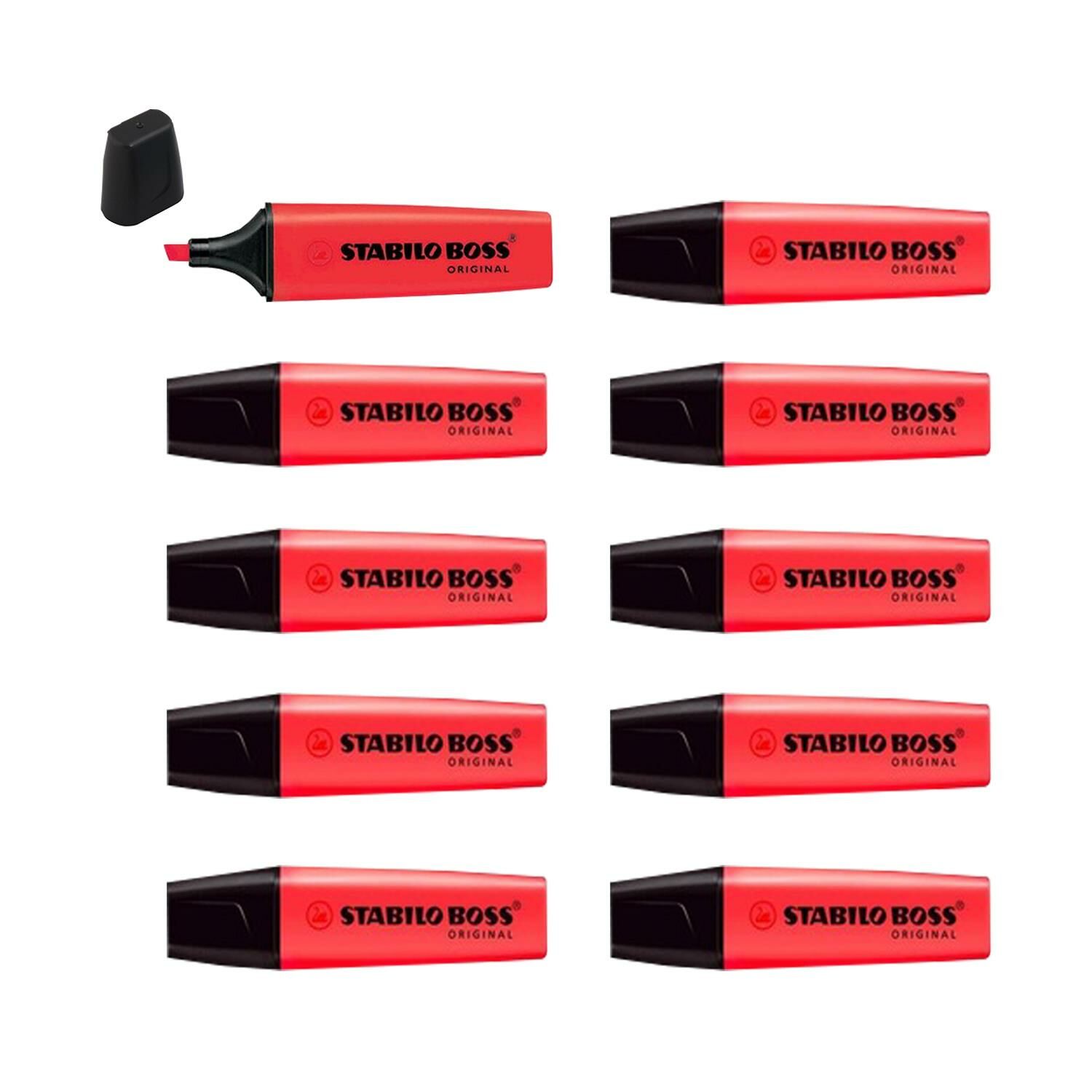 FOSFORLU KALEM STABILO BOSS KIRMIZI 10 LU (70/40)