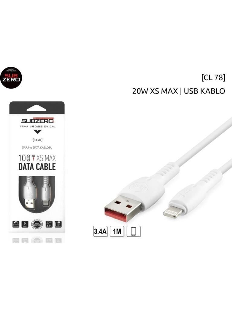 SUBZERO CL78 3.4A IPHONE HIZLI SARJ DATA KABLOSU
