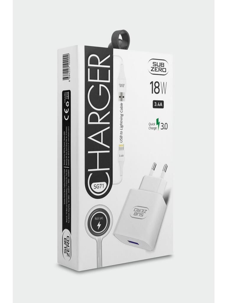 SUBZERO SG71 18W 3.4A HIZLI IPHONE SARJ ALETI