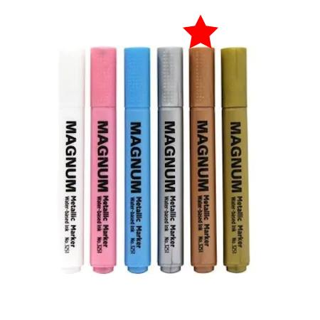 MAGNUM MARKER KALEM METALIK KAHVERENGI (3251-4)
