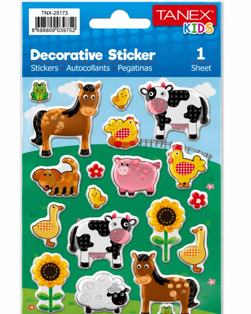 TANEX TNX-25173 PUFFY VERIMLI CANLILAR STICKER TEK