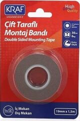 KRAF MONTAJ BANDI CIFT TARAF EXTRA GUCLU 19X1.5