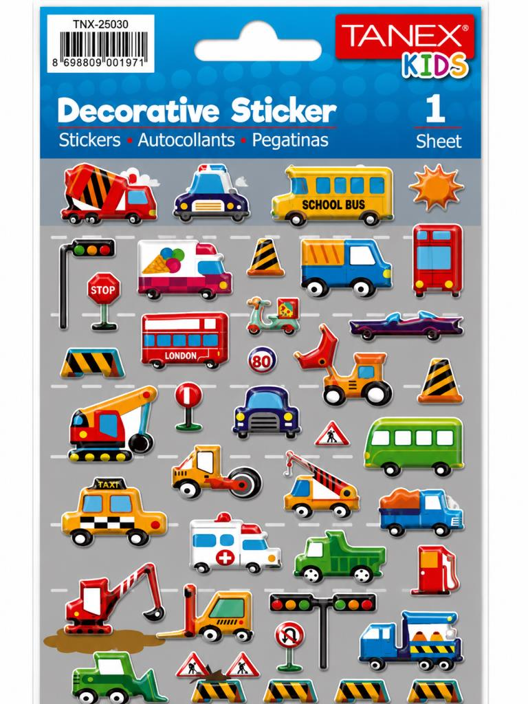 TANEX TNX-25030 PUFFY TRAFIK STICKER TEKLI