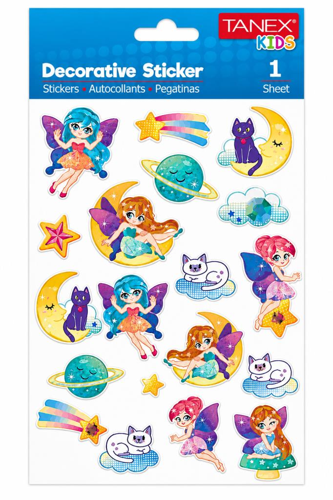 TANEX TNX-25182 PUFFY UNICORN-5 STICKER TEKLI