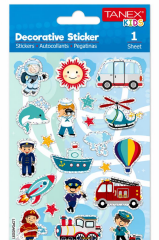 TANEX TNX-25151 PUFFY ULAŞIM ARACLARI STICKER TEKL