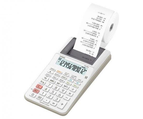 CASIO SERITLI HESAP MAKINESI HR-8RC-WE (12 HANE)