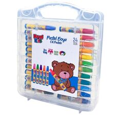 KRAF KIDS PASTEL BOYA 24 LU CANTALI KK525