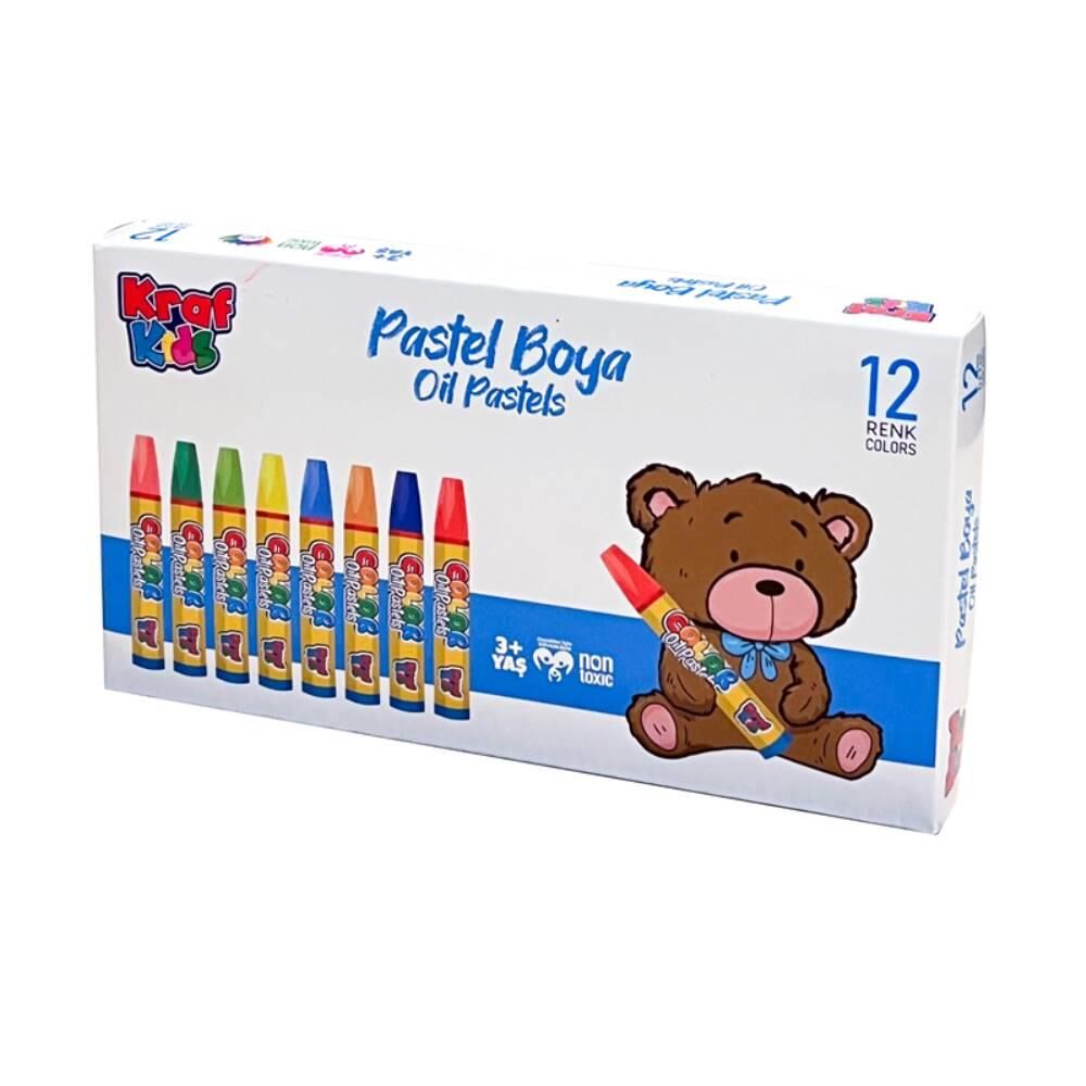 KRAF KIDS PASTEL BOYA 12 LI KK515