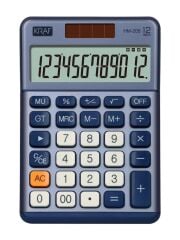 KRAF HESAP MAKINESI 12 HANE HM-205 BL MAVI