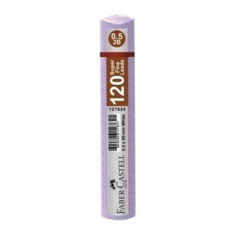 FABER CASTELL GRIP MIN 05 2B 60MM 120 LI PAS.MOR