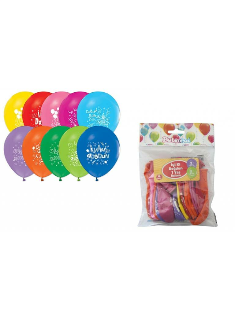 NEDI BALON IYIKI DOGDUN BASKILI 16 LI