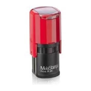 MOBISTAMPS KASE YUVARLAK R-24 KIRMIZI MAVI