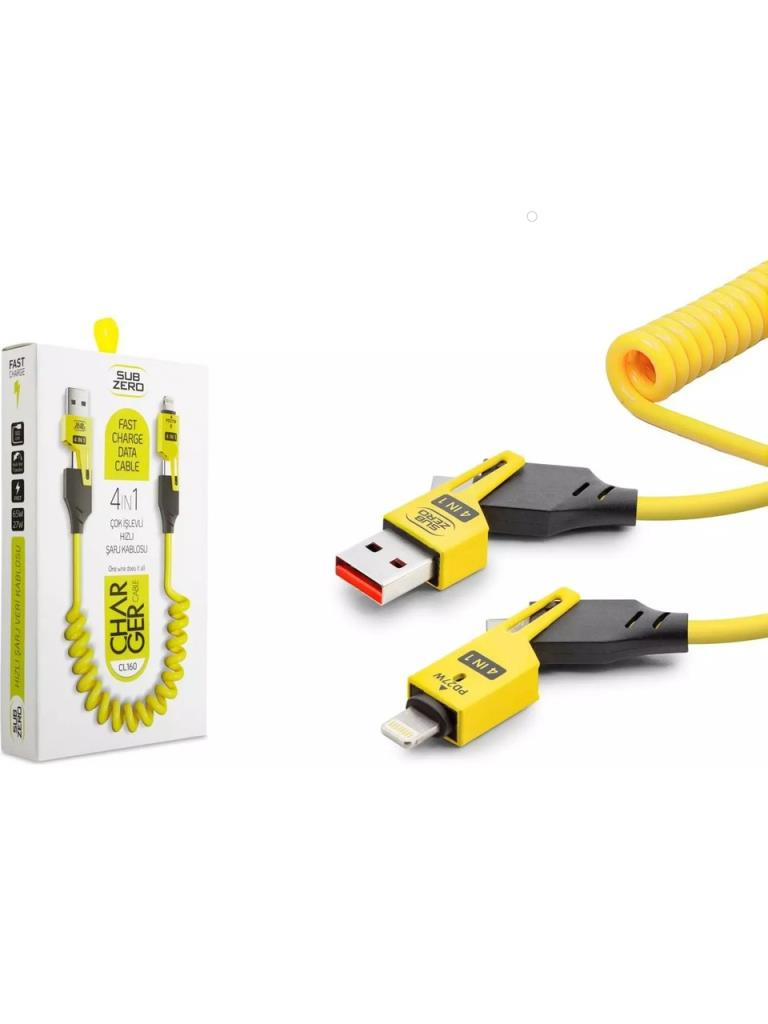 SUBZERO CL160 4IN1 27W HIZLI SARJ KABLOSU