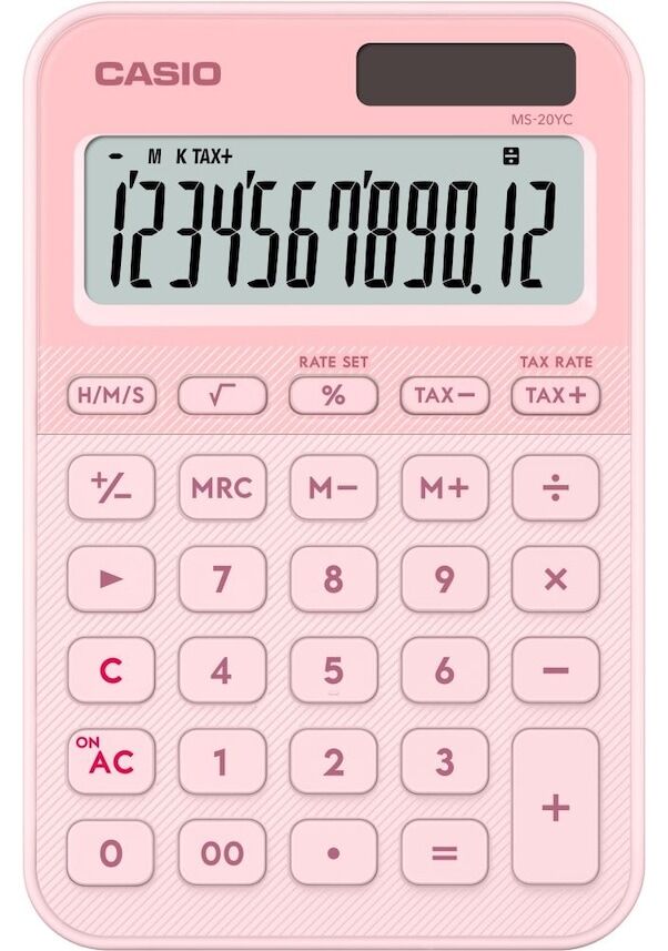 CASIO HESAP MAKINESI MASAUSTU MS-20YC-LP A.PEMBE