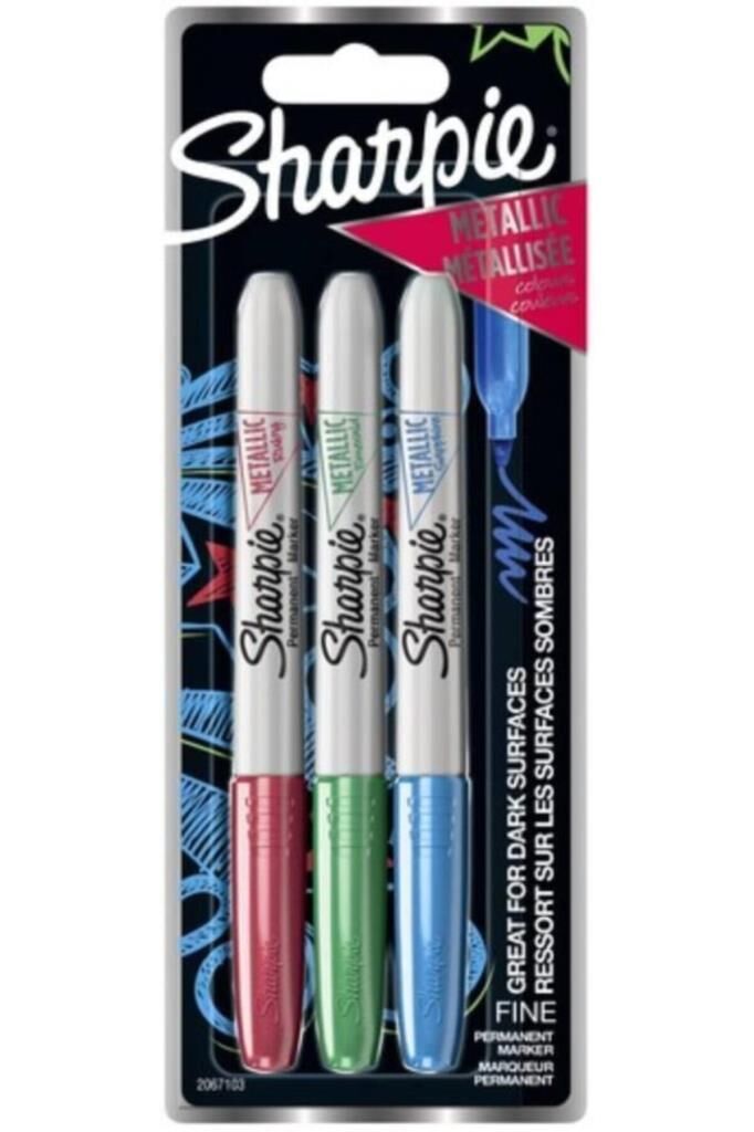 SHARPIE METALIK MARKOR 3 LU  DAVETIYE KALEMI