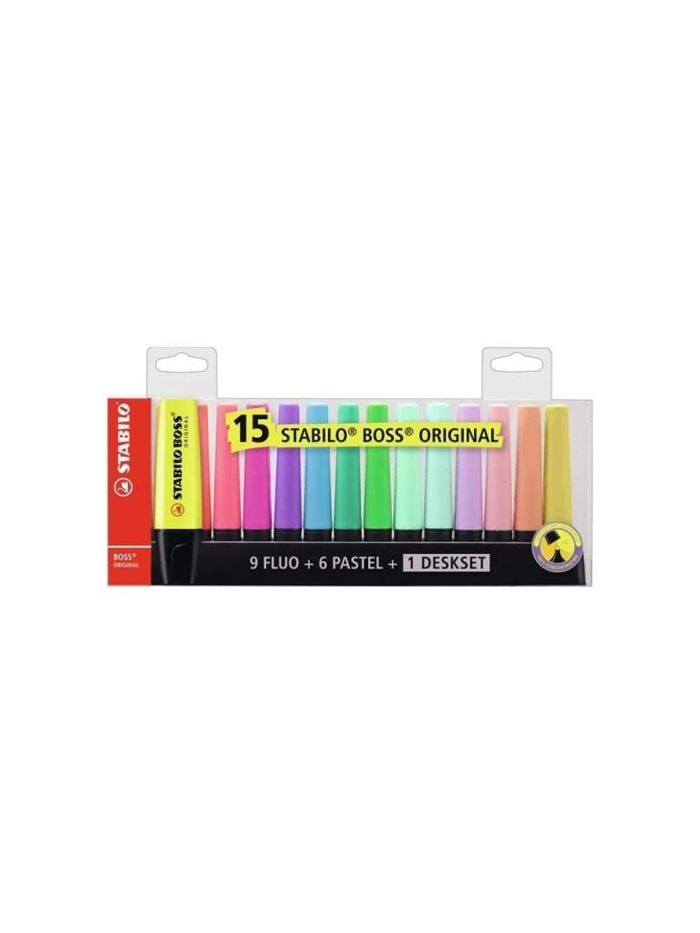 STABILO BOSS FOSFORLU KALEM 15 LI YENI 7015-01