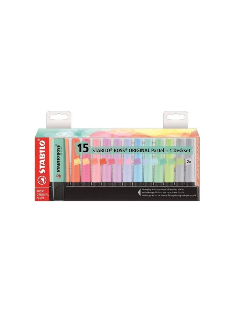 STABILO BOSS FOSFORLU KALEM 15 LI PASTEL RENK 7015