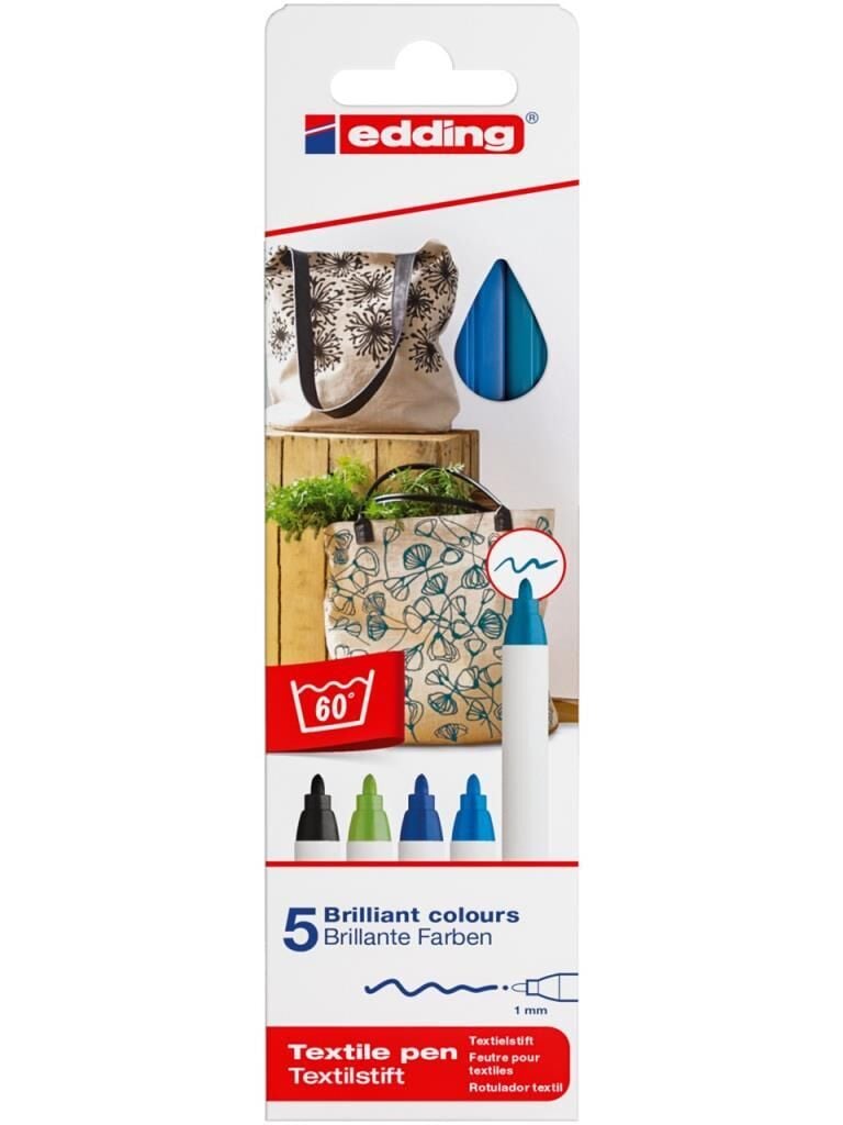 EDDING E-4600 T-SHIRT KALEMİ 5 LI COOL 099