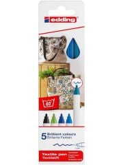 EDDING E-4600 T-SHIRT KALEMİ 5 LI COOL 099