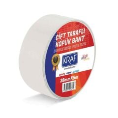 KRAF CIFT TARAFLI KOPUK BANT 38MMX5M 5038G