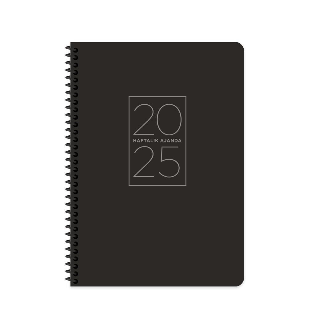 KESKIN AJANDA HAFTALIK 2026 20x28 SPR.SIYAH 600170