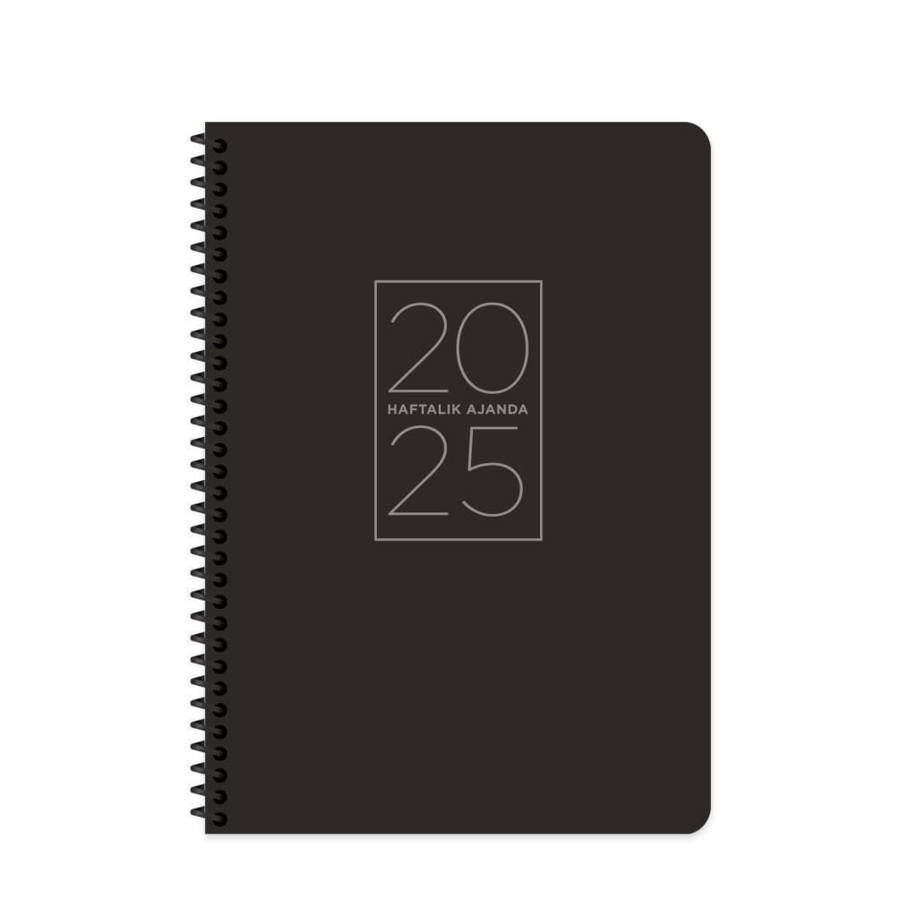 KESKIN AJANDA HAFTALIK 2026 20x28 SPR.SIYAH 600170
