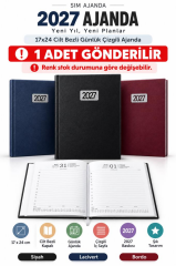 SIM 17x24 CILT BEZLI GUNLUK CIZGILI AJANDA 2027