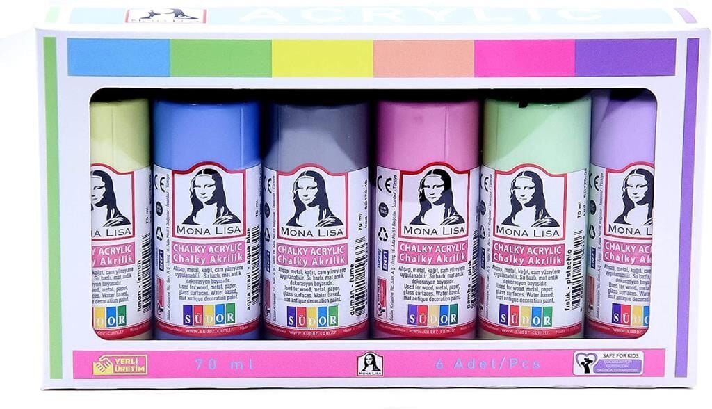 SUDOR AKRILIK BOYA 70ML CHALKY 6LI SD1006C
