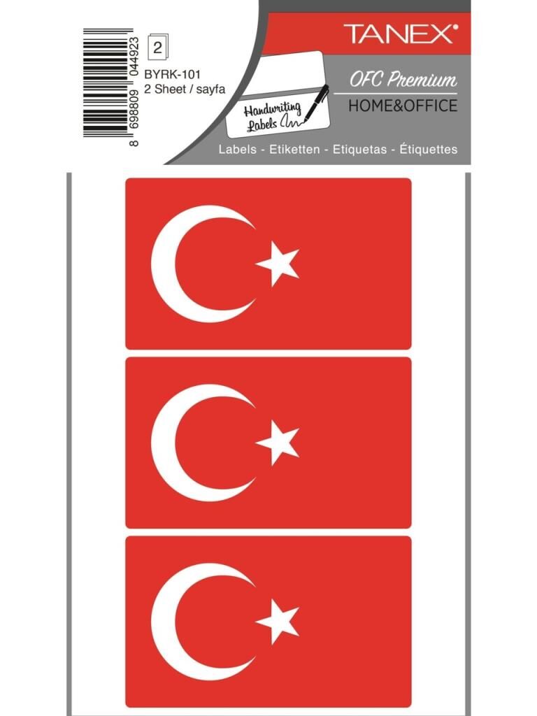 TANEX STICKER TURK BAYRAGI BYRK-101