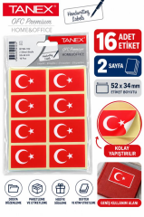 TANEX STICKER TURK BAYRAGI BYRK-102