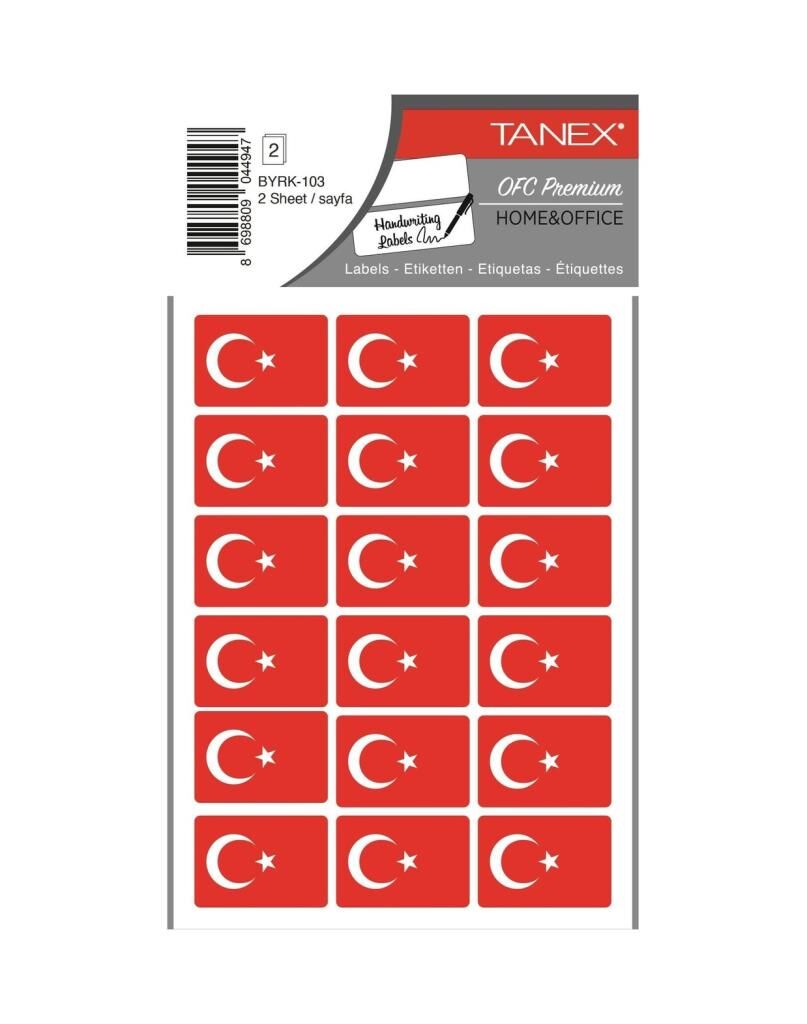 TANEX STICKER TURK BAYRAGI BYRK-103