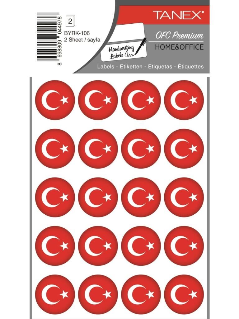 TANEX STICKER TURK BAYRAGI BYRK-106