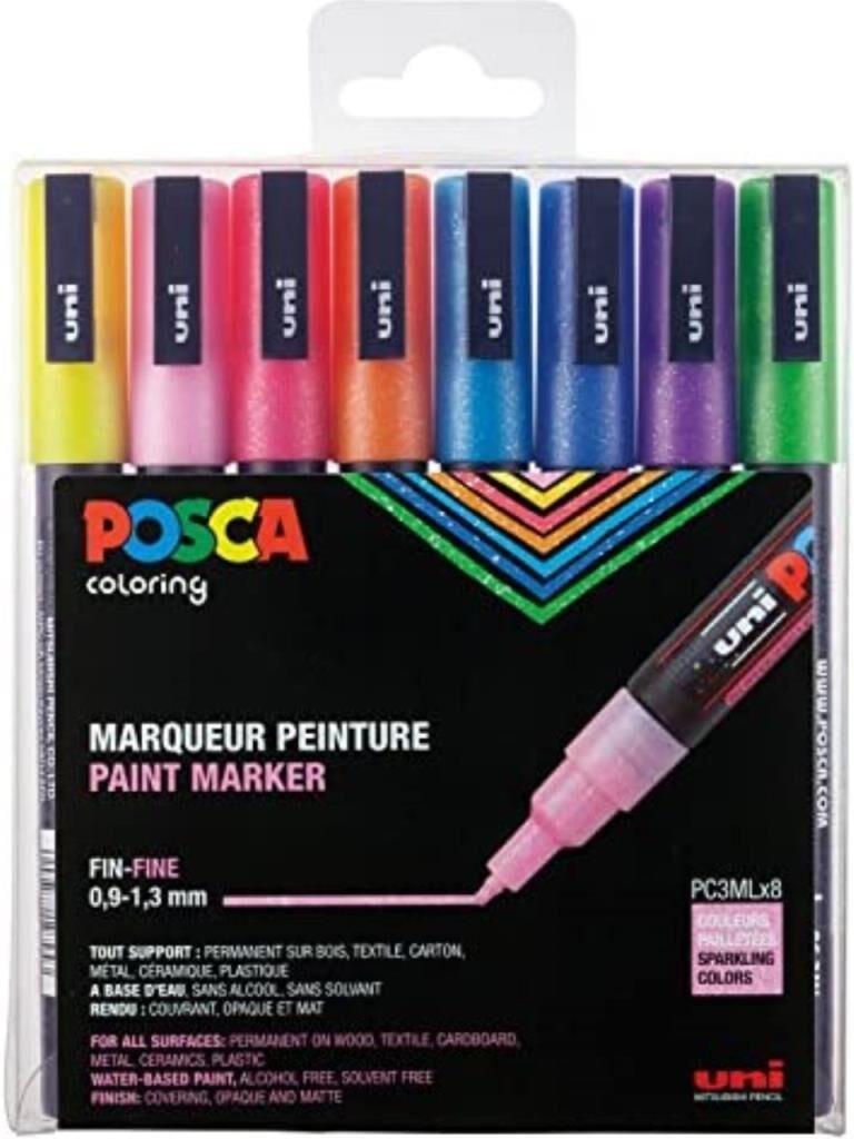 UNI POSCA MARKORU PC-3ML/8C GC 0.9-1.3 SIMLI 8 LI