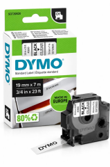 DYMO ETIKET MAK.SER.D1 19mmx7m SEFFAF/SIYAH(45800)