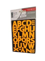 TANEX HARF ETIKETI 23mm FLO TURUNCU 2 ADET STC-555