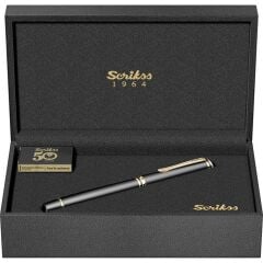 SCRIKSS FORTUNE ROLLER KALEM MAT SIYAH ALTIN